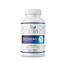 NSN  Enzimas Digestivas  Probióticos  Alto en Fibra con 7 Enzimas  Papaina, Bromelina, Lactasa  Fórmula Avanzada  Desarrollado por la Dra. Friné...   
