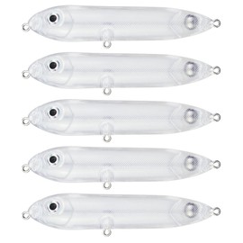Blanks Catfish Rattling Line Float Lure,Demon Dragon Style Peg for Santee Rig Fishing,5PCS Unpainted Minnow Lure Bodies,9.5cm 10g