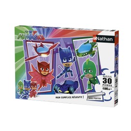 Nathan – Jigsaw Puzzle PJ Masks – pyjamasques Super Vehicles and 30 Pieces, 86357