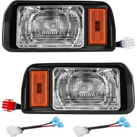 Drive-up Golf Cart Headlights, Halogen Headlights Factory Style for Club Car DS 1993-Up Models Replace OEM 101988002 101988001
