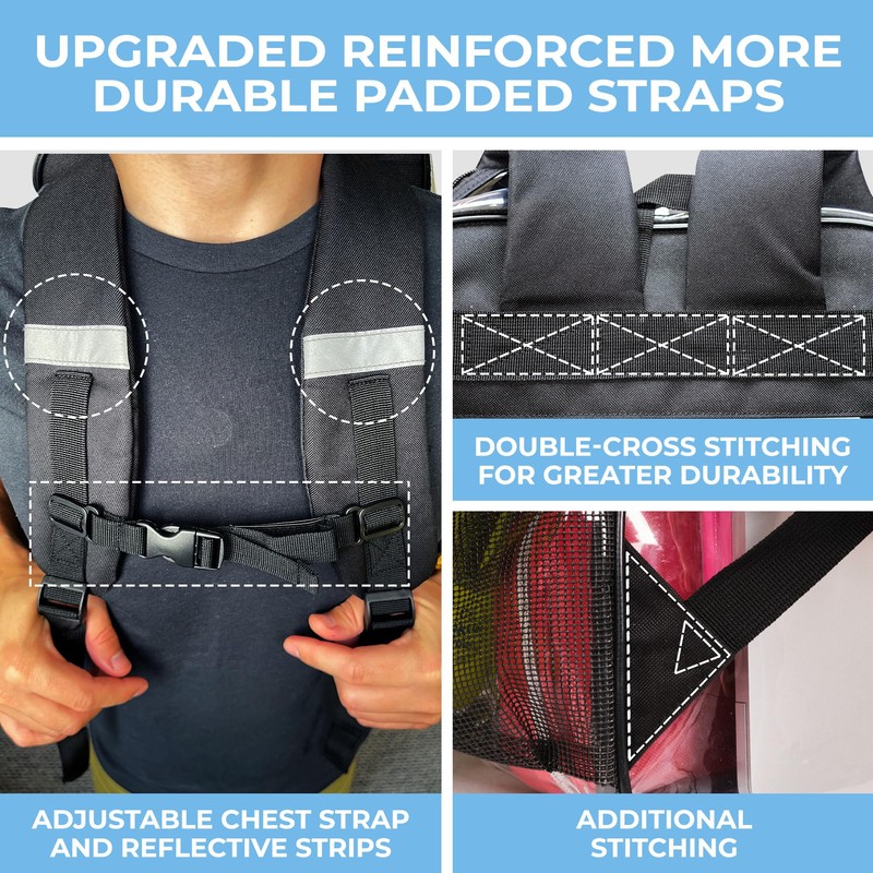 Clear Backpack Heavy Duty has TSA Lock, 2-Way Zipper. PVC