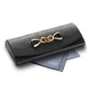 FEFI - Real Leather Glasses Case with Appliqué and Cleaning