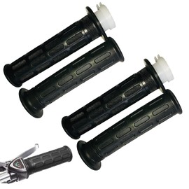 PLATEYTR 4 x Wheelbarrow Handles, 23 mm, Wheelbarrow Universal Handles, Round Tubes, Black, Replacement Handles, Rubber Barrow, Sliding Barrows, 130 mm Length