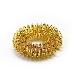Finger reflex zones acupressure ring massage ring color gold, yin large