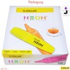 DOLLAR HL625 Neon Fluorescent Highlighter Pens, VIOLET, Pack of 10,