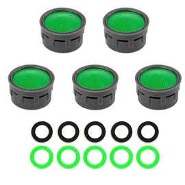 Faucet Aerators, Flow Restrictor Insert Faucet Aerators Replacement Parts, Sink Aerator Set, Sink Aerator Replacement Parts for Bathroom or Kitchen Sink Faucet Filter, with Washer,5 PCS