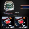 NTHREEAUTO LED Tail Light Silver FL Smoked Layback Brake Taillights