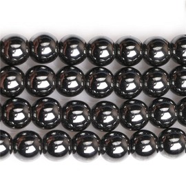 JOE FOREMAN 4mm Black Hematite Beads for Jewelry Making Natural Gemstone Semi Precious Round 15"