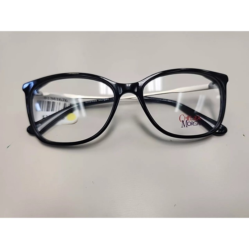 Chelsea Morgan CM 8008 Black / Silver 54-16-140 Women Eyeglasses