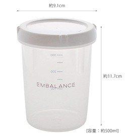 Wilmax T12194 Embalance Deep Round Container, S, 16.9 fl oz (500 ml), White