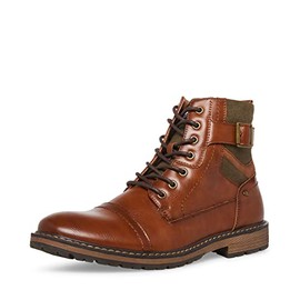 Madden Men's M-TITTAN Combat Boot, Cognac, 11.5