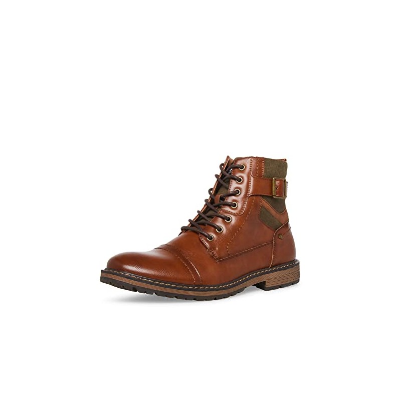 Madden Men's M-TITTAN Combat Boot, Cognac, 11.5