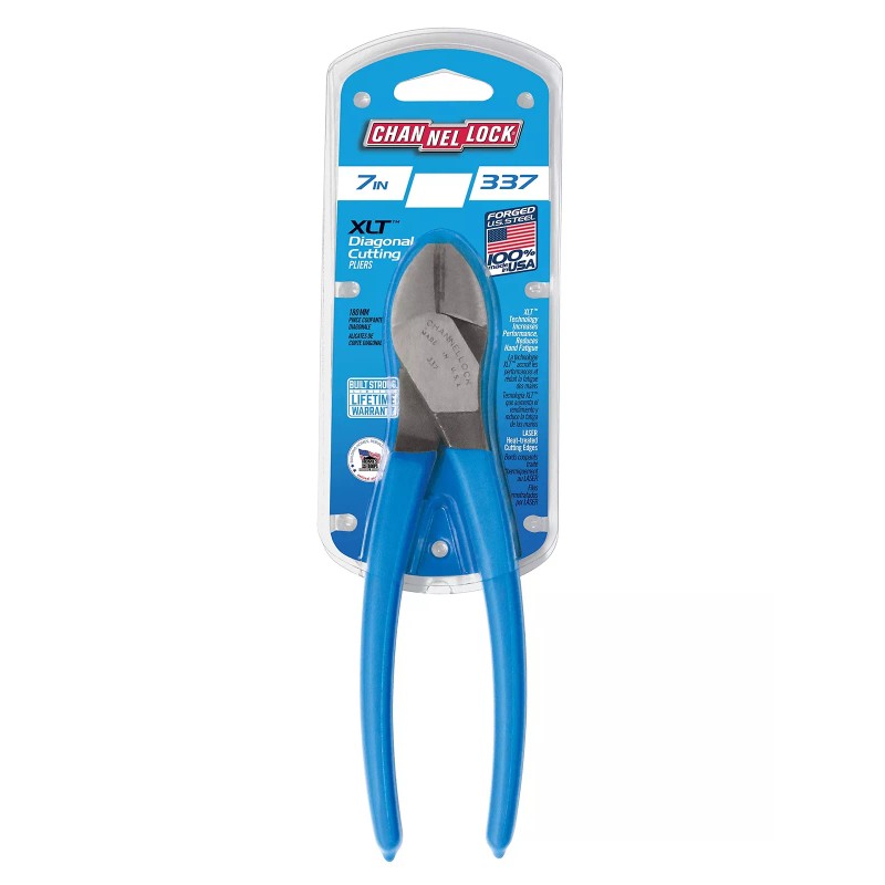 Channellock 337 7 Inch Diagonal Cutters Polished High Carbon Steel