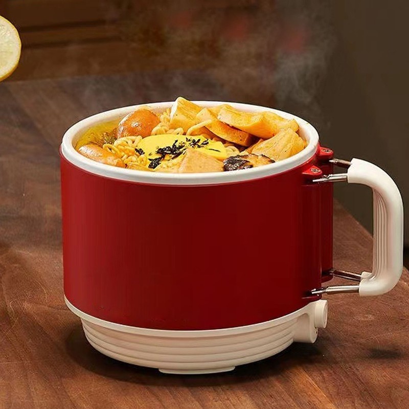 Electric Cooking Pot Quick Heating Mini Electric Cooker with Foldable