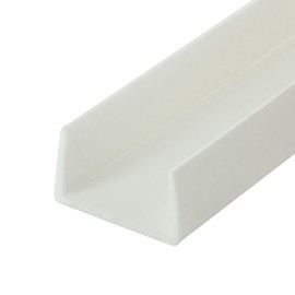 Outwater Plastics White 1-1/16''Styrene Plastic U-Channel/C-Channel 36 Inch Lengths (Pack of 4)