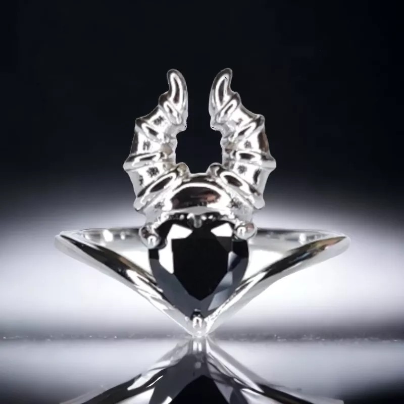 Dtup Anillo Compromiso Plata .925 Negro Oro Blanco Maléfica Dtup®