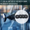 Rubber Washer Heavy Duty Abrasion Resistant Rubber, 1 OD x