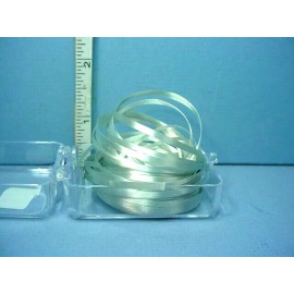 DW Handcraft Miniature Ribbon #10 Silver 12 One Yard Pcs Sticks to Itself When Moistened