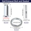 PAGOW 10 PCS Gy6 Exhaust Bolt and Gasket Kit for