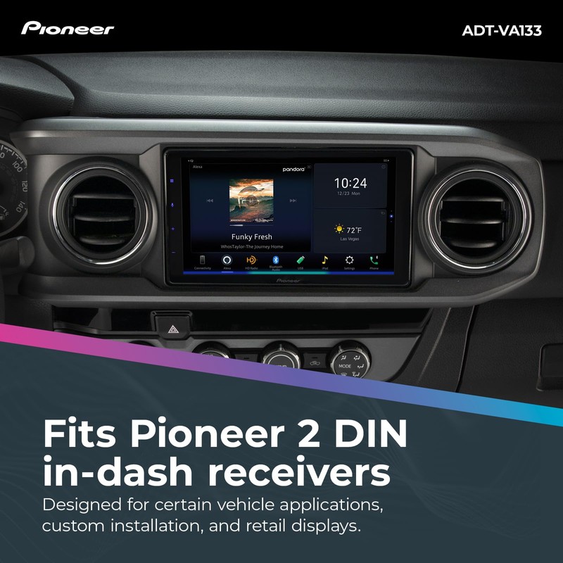 Pioneer ADT-VA133 2 DIN Installation Kit, Includes Flush Mount Cage,