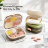 2 Pcs Portable Pill Organizer With Extended Organizer for Travel