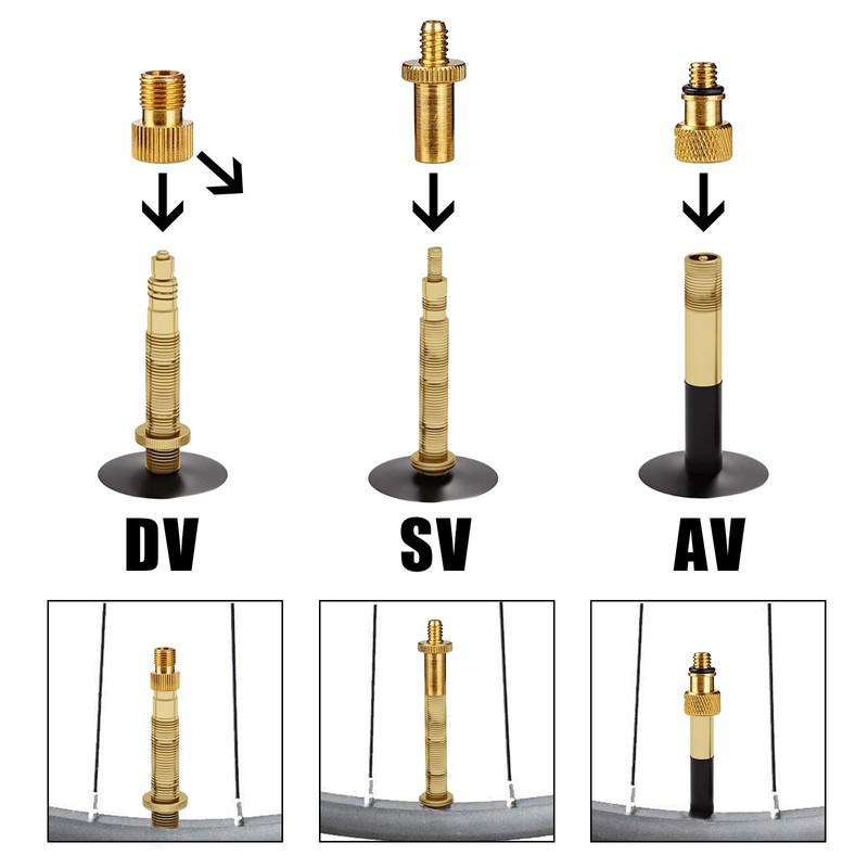 Valve Adapter, Bicycle, Set of 10, Bicycle Inflation Adapter, Presta