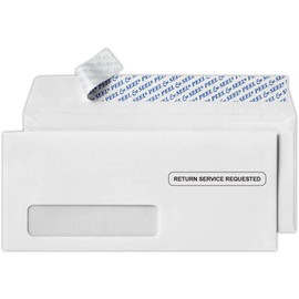 #10 Window Envelopes (4 1/8 x 9 1/2) - 24lb. Bright White - Return Service Requested (50 Qty.) | Perfect for Checks, Invoices, Letterhead, Letters, Statements | 75761-RETSER-50