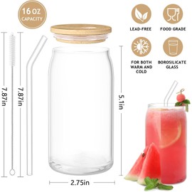 LeeSky Mothers Day Gifts Cups for Mom - Best Mom Ever Glass Cups for Mom Mothers Birthday Christmas Gifts, Mother In Law, Funny Mother Gift from Daughter Son, 16Oz Can Glass Cup