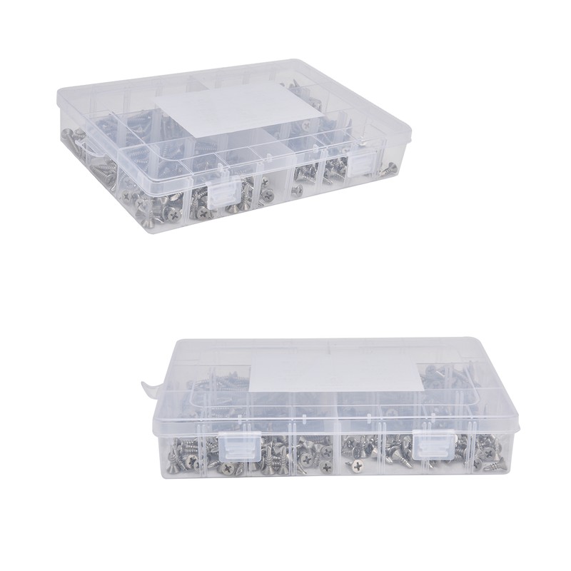 240Pcs Screws Boxed Stainless Steel Material Wear Resistant Corrosion Resistant
