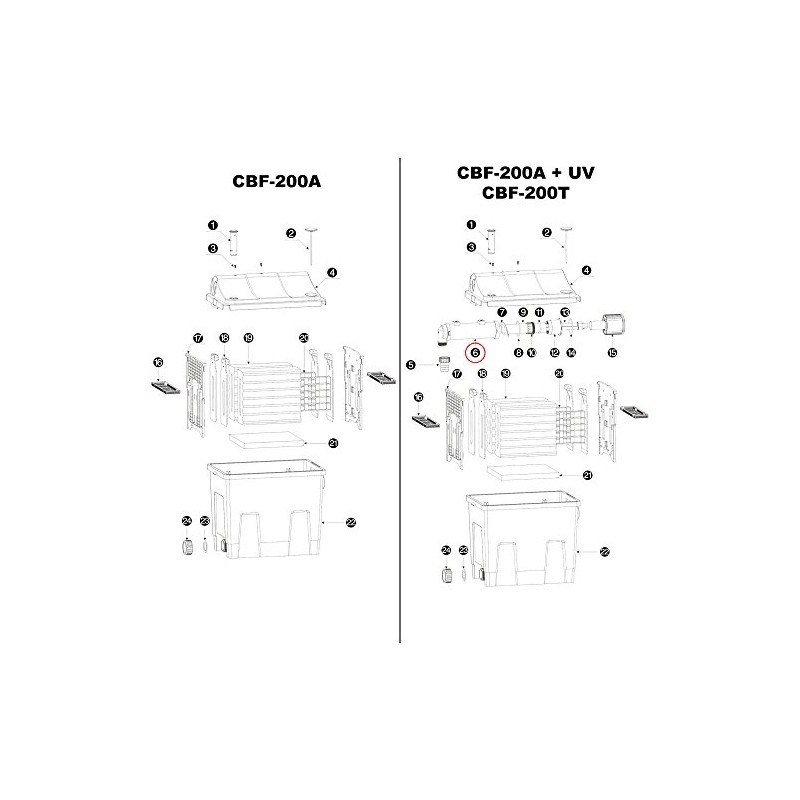 SunSun Replacement Housing for UV Lamp for Bio Pond Filter