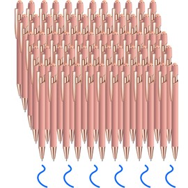 Yaure Joy 50 Pcs Blue Inkling Ballpoint Pen with Stylus 2 in 1 Ballpoint Pen for Touch Screens, 2 in 1 Thank You Pen Gift for Colleagues, Coworker, Office (Rose Gold)