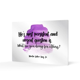 HB Art Design Life's most persistent urgent question is What are you doing for others Martin Luther King Jr Inspirational Motivational Quote Wall Art Metal Print Decor Ready to Hang 16x24