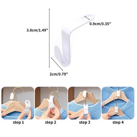 30 Pcs Clothes Hanger Connector Hooks, Space Saving Hangers, Coat Hanger Hooks Super Space Saving Wardrobe Organise for Closet Garderobe