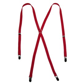 Women's Elastic Clip-End 1/2 Inch Skinny Urban Suspenders, Black