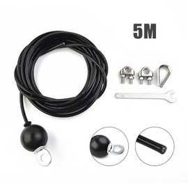 KUEZCVYA Gym Cable Wire Fitness Equipment Steel Cable 5 m, Steel Cable Coated for Fitness Equipment, Steel Ropes for Fitness Equipment, Steel Cable Coated for Lat Pull, Cable Pull, Fitness