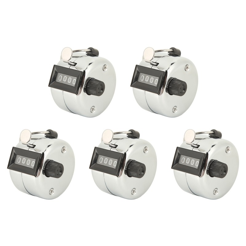 5 Pcs Clicker Counter 4 Digit Metal Case Accurate Hand