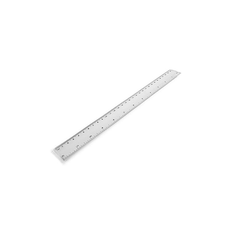 eBuyGB Flexible Plastic Transparent Ruler, 30 cm, Pack of 10