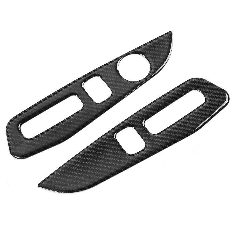 Seat Adjustment Button Panel Trim Soft Carbon Fiber Decoration Fit