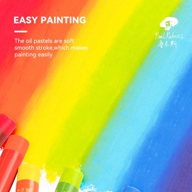 Paul Rubens Oil Pastel Set (51 Sticks) - 49 Vibrant Colors + 2 White - Ultra-Soft Blendable for Sketching, Decorative Art & Oil Painting Effects - Perfect for Beginners, Students & Artists