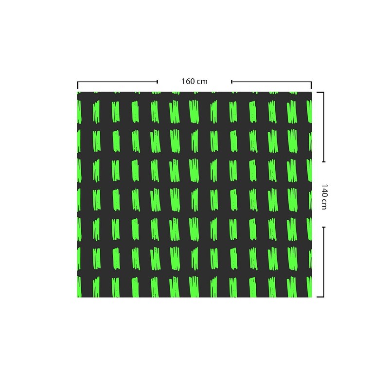 Bonamaison Kitchen Decoration, Tablecloth, Neon Green Fume, 140 x 160