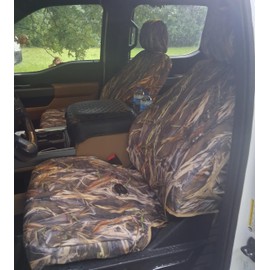 Durafit Seat Covers, Exact fit for 2015-2024 Ford F150-F550 Front Buckets, Made in Waterproof DRT Camouflage Endura