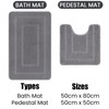 EDS 2 Piece Ichra Bath Mat Set Non Slip Ultra