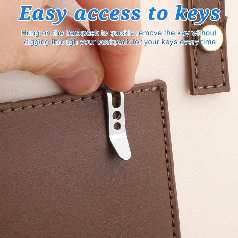 Tweruna 5 Pack Deep Carry Pocket Clip with Keychain, Heavy