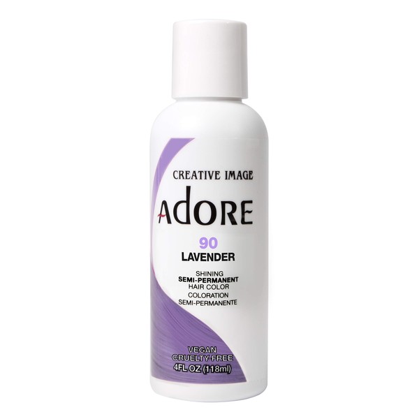 Adore Semi-Permanent Haircolor #090 Lavender (118ml) 4 Fl Oz (Pack of 2)