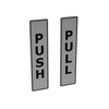 SILVER Push Pull Set Pair of Door Signs for businesses,
