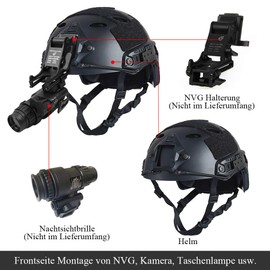 LOOGU Airsoft Ops Core Protective Helmet Tactical Helmet (Type Fast BJ & PJ) with Pads and Side Rails Crash Helmet for Leisure Outdoor Paintball