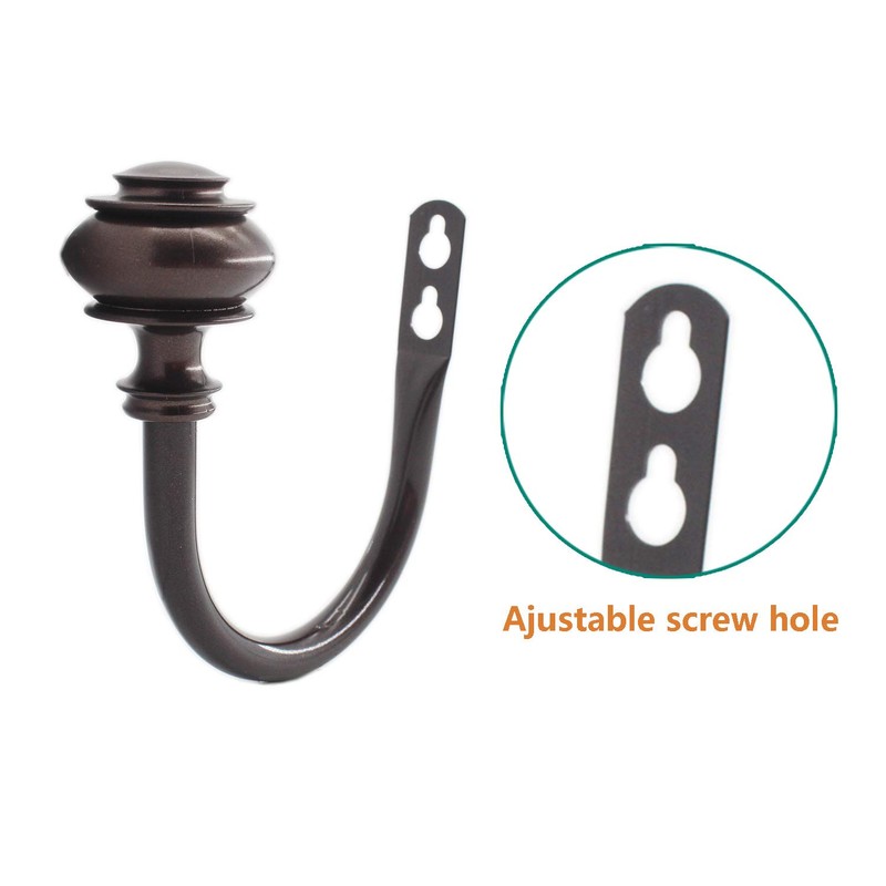 2 Pack Curtain Holdback Hooks, ULIFESTAR U-Shaped Hook Wall Mounted