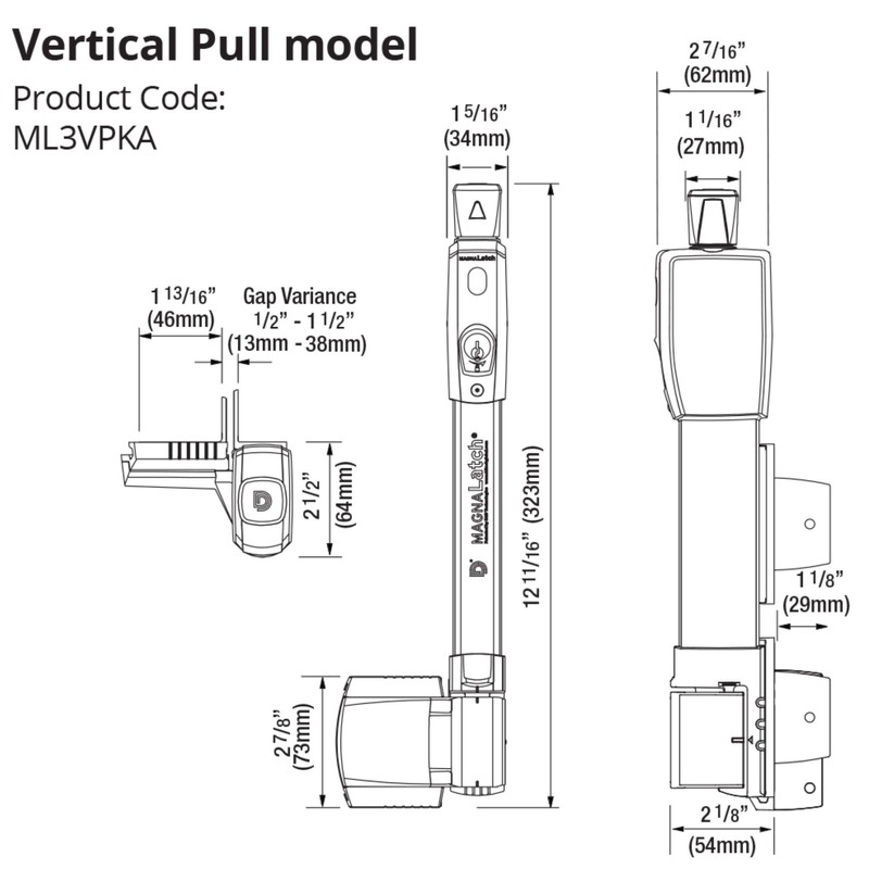 National Hardware Pool Safety Magna Latch Gate Latch N346-212, Vertical