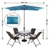 Sun-Ray Rectangular Patio Umbrella 6.6ft by 10ft with 22 Solar