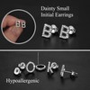 Supcare Letter Earrings Silver 925 Girls Stud Earrings with Zirconia
